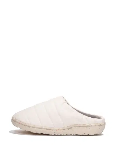 Subu Quilted Slippers In White