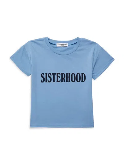 Suburban Riot Kids' Girl's Sisterhood Crop Tee In Blue