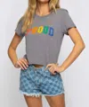 Suburban Riot Proud Crop Tee In Grey In Gray