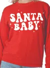 Suburban Riot Santa Baby Oversized Sweatshirt In Red In Red