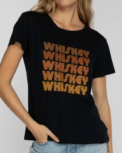 Suburban Riot Whiskey Stacked Classic Tee In Black