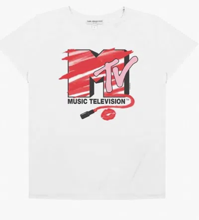 Suburban Riot Women's Lipstick Crop Tee In White