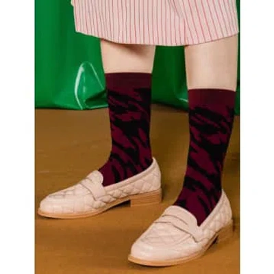 Suck Red Wine Socks In Burgundy