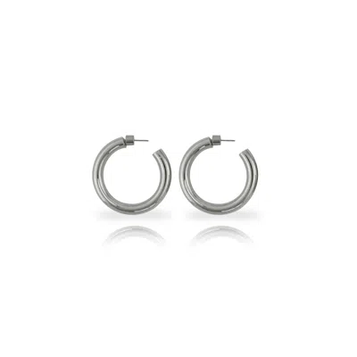 Sucré Couture Women's Basic Bish Hoops I In Silver In Purple