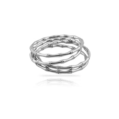 Sucré Couture Women's Oshun Bangles In Silver In Metallic