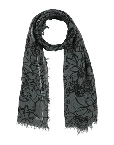 Sud Woman Scarf Charcoal Size - Cotton, Metallic Fiber
