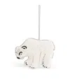 Sudha Pennathur Beaded Polar Bear Christmas Ornament In White