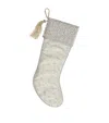 Sudha Pennathur Embellished Stocking Tree Decoration In Silver
