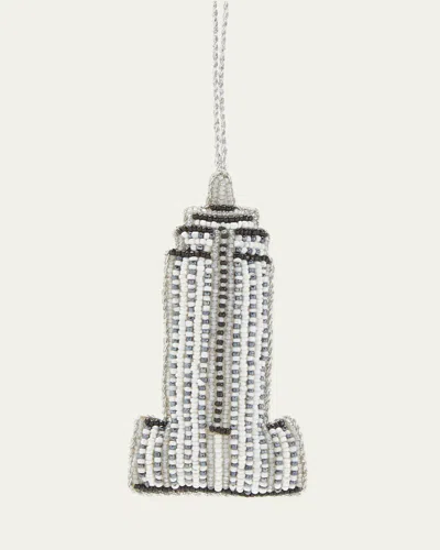 Sudha Pennathur Empire State Building Beaded Christmas Ornament In Multi