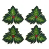 Sudha Pennathur Leaf Coasters 5, Set Of 4 In Green