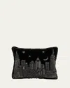 Sudha Pennathur New York City Beaded Decorative Pillow