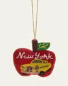 Sudha Pennathur Ny Beaded Apple Taxi Ornament