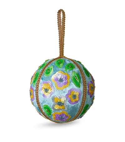 Sudha Pennathur Sequinned Bauble In Blue