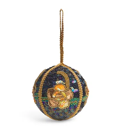 Sudha Pennathur Sequinned Flower Bauble
