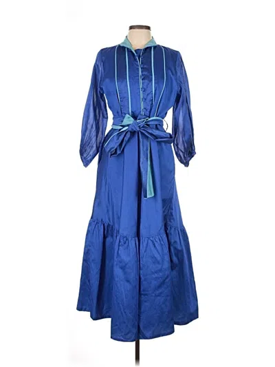 Pre-owned Sue Sartor Casual Dress In Blue