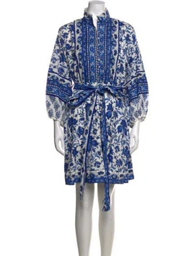 Pre-owned Sue Sartor Floral Print Mini Dress In Multi