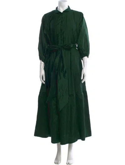 Pre-owned Sue Sartor Long Dress In Green