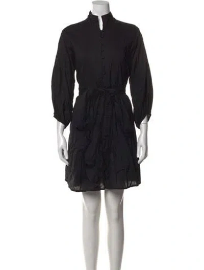 Pre-owned Sue Sartor Mini Dress In Black
