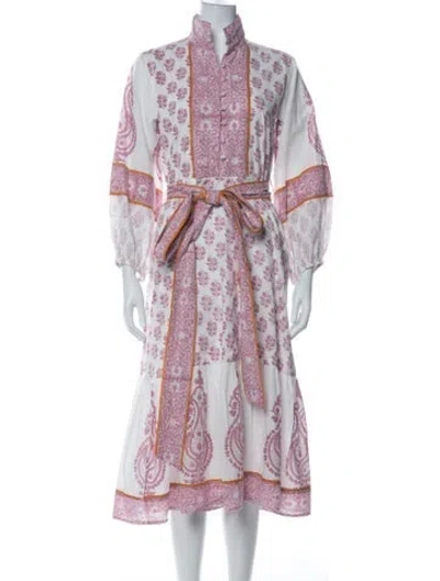 Pre-owned Sue Sartor Paisley Print Long Dress In Multi