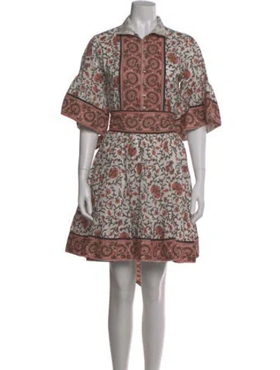Pre-owned Sue Sartor Printed Knee-length Dress In Multi