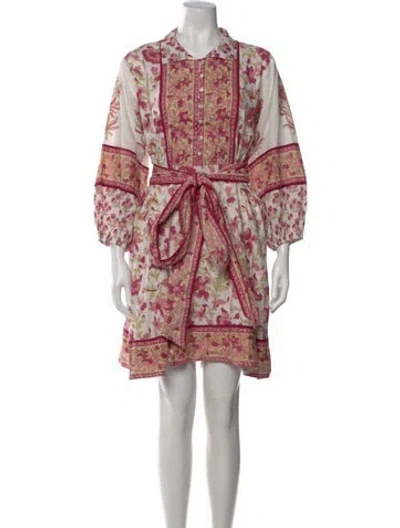 Pre-owned Sue Sartor Printed Mini Dress In Gray