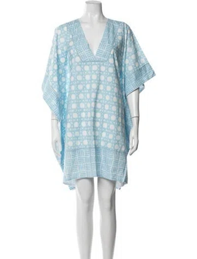 Pre-owned Sue Sartor Printed Nightgown In Blue