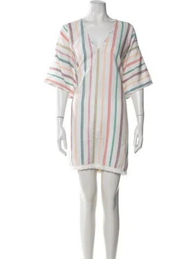 Pre-owned Sue Sartor Striped Cover-up In Multicolor