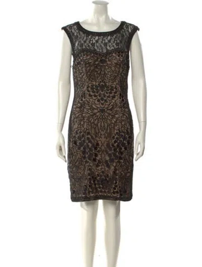 Pre-owned Sue Wong Animal Print Knee-length Dress In Multi