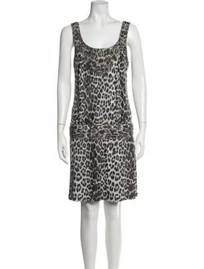 Pre-owned Sue Wong Animal Print Knee-length Dress W/ Tags In Black