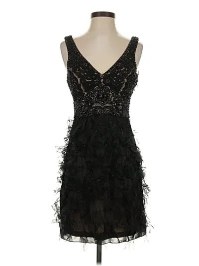 Pre-owned Sue Wong Cocktail Dress In Black