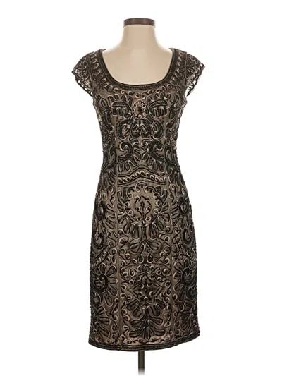 Pre-owned Sue Wong Cocktail Dress In Brown