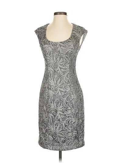 Pre-owned Sue Wong Cocktail Dress In Gray