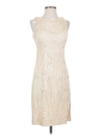 Pre-owned Sue Wong Cocktail Dress In Ivory