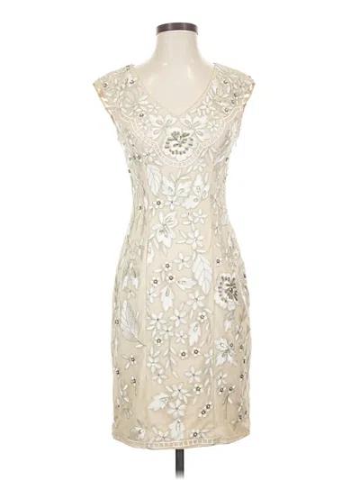 Pre-owned Sue Wong Cocktail Dress In Ivory