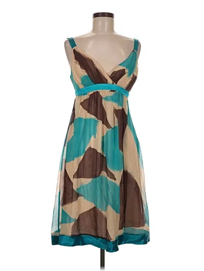 Pre-owned Sue Wong Cocktail Dress In Teal