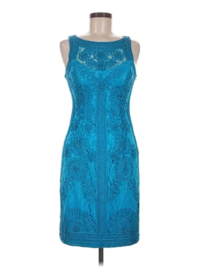 Pre-owned Sue Wong Cocktail Dress In Teal