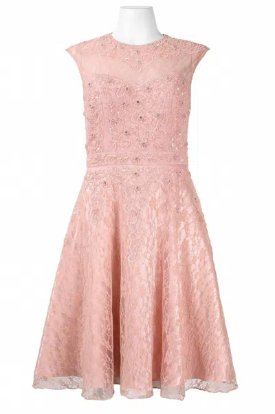 Sue Wong Cutout Back Floral Party Dress In Rose In Pink