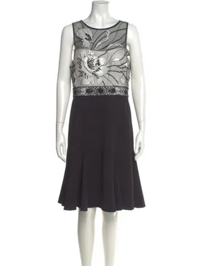 Pre-owned Sue Wong Floral Print Knee-length Dress In Multi