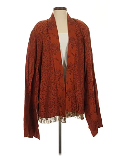 Pre-owned Sue Wong Kimono In Burgundy