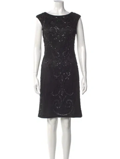 Pre-owned Sue Wong Nylon Knee-length Dress In Black