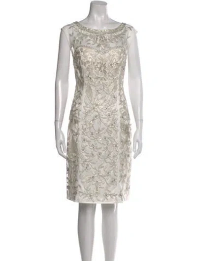 Pre-owned Sue Wong Nylon Knee-length Dress In Neutral