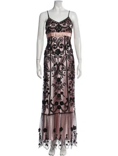 Pre-owned Sue Wong Nylon Long Dress In Multicolor