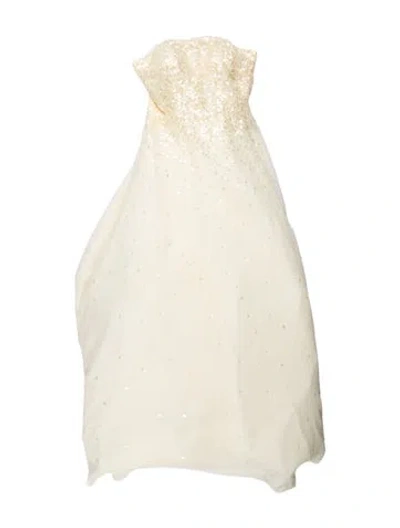 Pre-owned Sue Wong Nylon Long Dress In Neutral