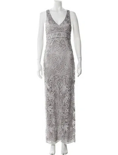 Pre-owned Sue Wong Nylon Long Dress In Purple