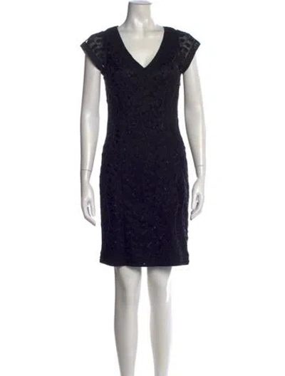 Pre-owned Sue Wong Nylon Mini Dress In Black