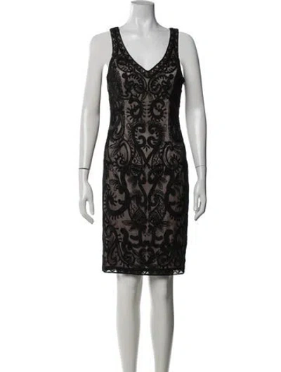 Pre-owned Sue Wong Nylon Mini Dress In Black