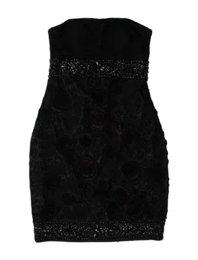 Pre-owned Sue Wong Nylon Mini Dress In Black