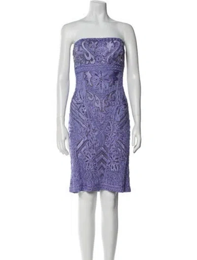 Pre-owned Sue Wong Nylon Mini Dress In Blue