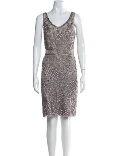 Pre-owned Sue Wong Nylon Mini Dress In Multicolor