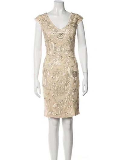 Pre-owned Sue Wong Nylon Mini Dress In Neutral